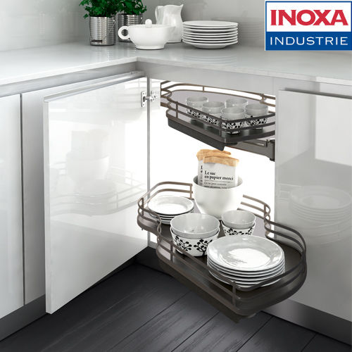 Kitchen Mechanism Blind Corner Cabinet Bean Inoxa Combis 846be Door 45cm Anthracite