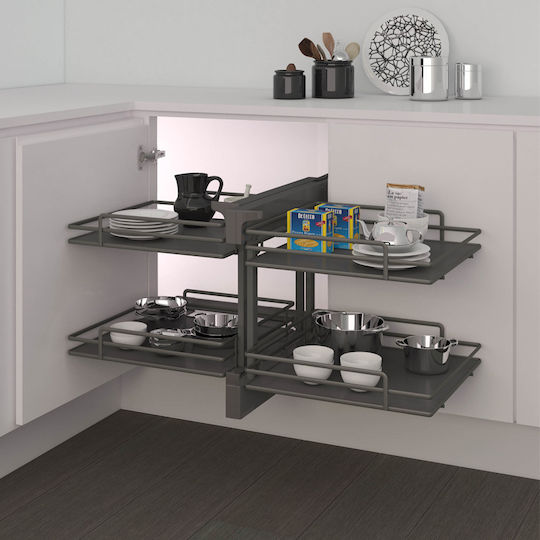 Kitchen Mechanism Brake Blind Cupboard Inoxa Compact2 Elite 839be Door 45cm Anthracite