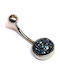Amalfi Accessories Bauchnabel Piercing Aus Stahl Blau