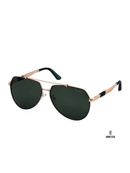 Ghetto Sunglasses Ροζ Χρυσά with Frame & Pink Lens Ghetto Sunglasses Ροζ Χρυσά with Frame & Pink Lens
