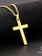 Ghetto Cross from Gold Plated Steel with Chain