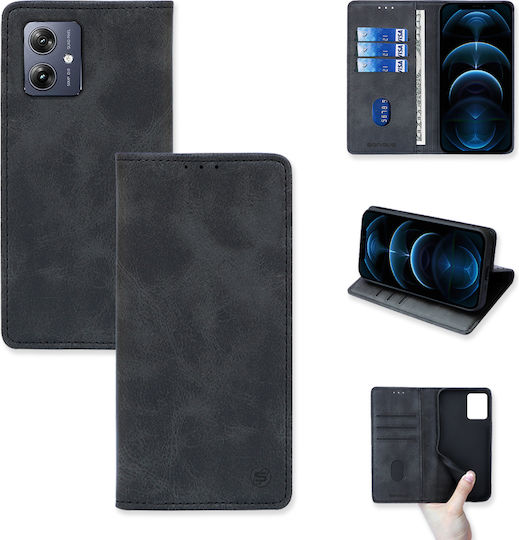 Vintage Magnet Wallet Case Sonique Motorola Moto G54 5G Moto G54 5G Power Black