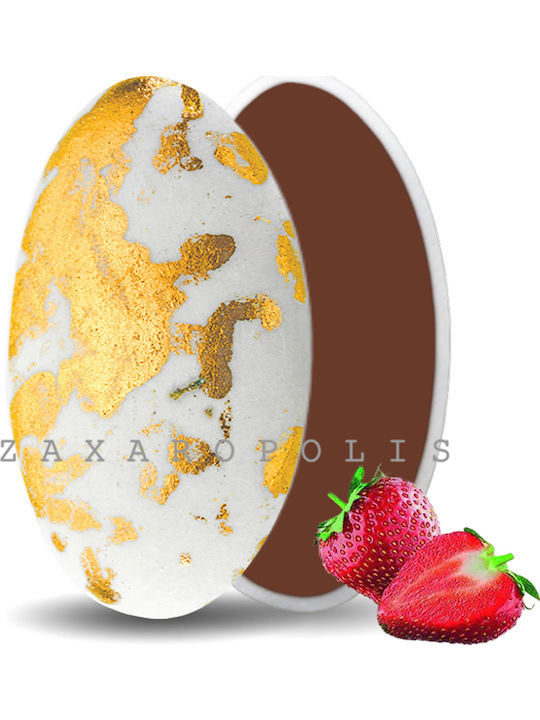Zaxaropolis Κουφέτα Choco Splash σε Σχήμα Κλασικό με Γεύση Φράουλα Χρυσό 1000gr