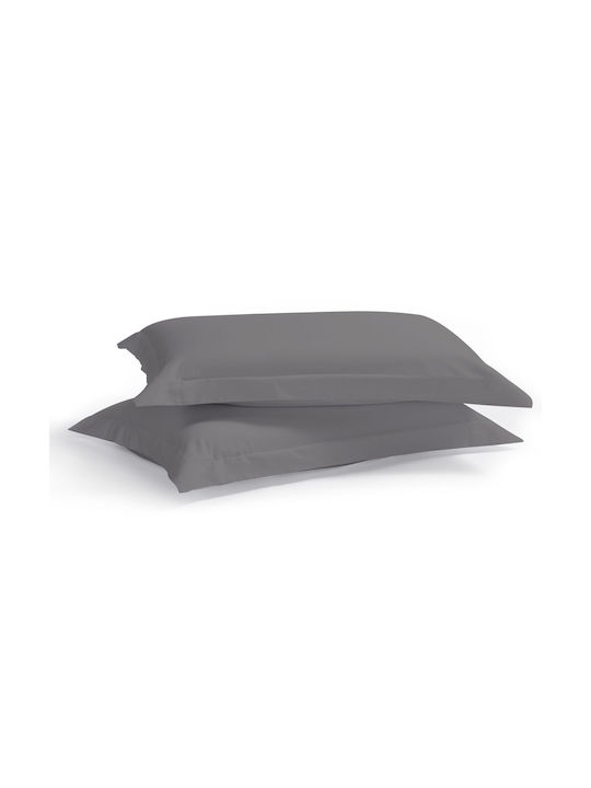 Aslanis Home Satin Plain Set Față de Pernă Oxfo...