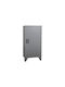 Metallic Single-Leaf Outdoor Storage Cabinet Low-50 Galvanized Gray 50x45x101cm 1 Shelf 2 Compartments Adjustable Feet