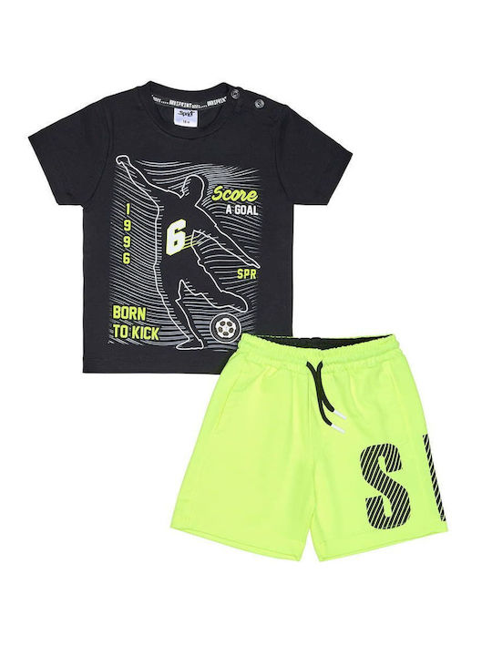 Sprint Kids' Set with Shorts Summer 2pcs Black