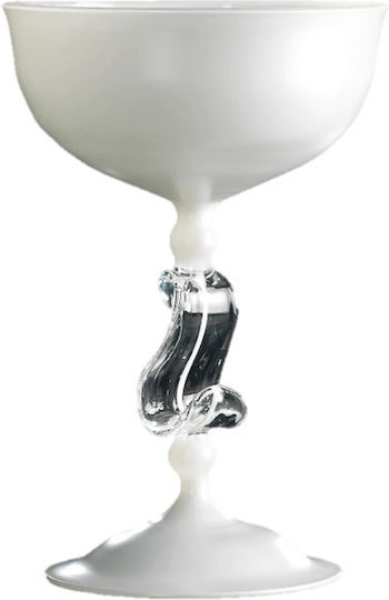 Διακοσμητικό Βάζο Murano Γυαλί Λευκό 27xh.37cm 5568 Arte Di Murano