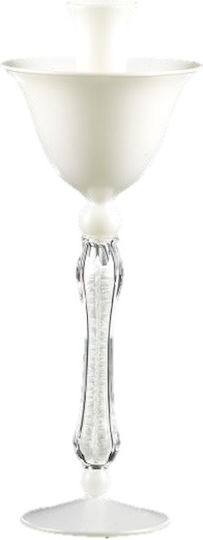 Διακοσμητικό Βάζο Murano Γυαλί Λευκό 12xh.47cm 5591 Arte Di Murano