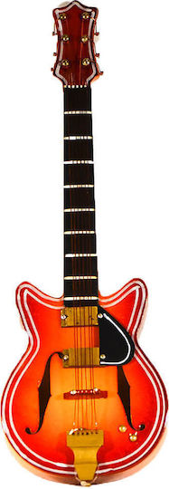 Miniatură Instrument Muzical Chitară Electrică 18cm