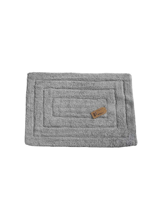 Viosarp Πατάκι Μπάνιου Cotton Γκρι 50x70cm 0029496g