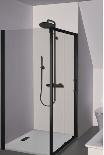 Ideal Standard Connect 2 Ορθογωνια Καμπίνα Συρόμενη Πόρτα Psc 110χ70cm K9275v3&k9297 Silk Black