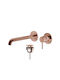 La Torre Elle 316 Rose Gold Brushed PVD Built-in Basin Faucet Set 2 Holes + Basin Valve