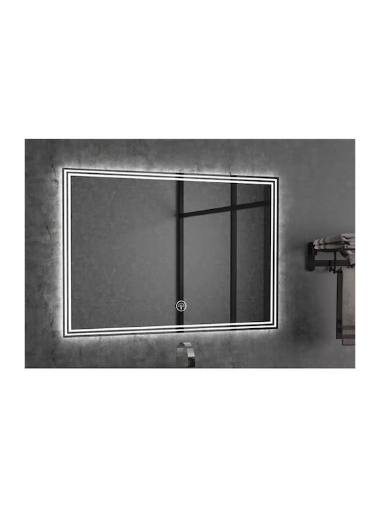 Mysmartmirror Beleuchteter Badezimmerspiegel Αφής Ein/Aus Dimmer 70x100