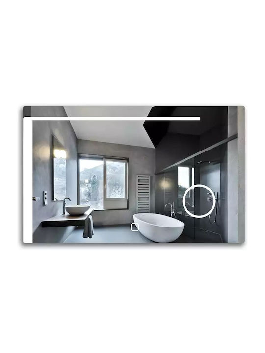 Mysmartmirror 70x100 Beleuchteter Badezimmerspiegel Berührung On Off Dimmer Vergrößerungsspiegel 3-facher Umgebungsbeleuchtung