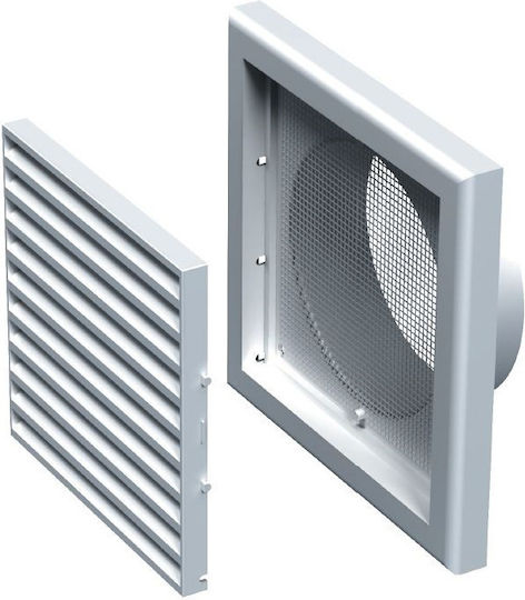 Καπακι Εξαερισμου Σιτα Φ100mm 154χ154mm Λευκο Vents