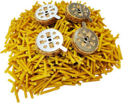 Paraffin Oil Lamp Wicks Yellow ≅ 800 Pieces + 4 Natural Cork Candle Holders Luminias
