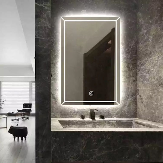 Mysmartmirror 60χ90 Φωτιζομενος Καθρέπτης Αφης On Off Dimmer