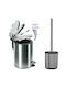 Badezimmer Mülleimer & Bürsten Set 3lt Sanftes Schließen & Piggál Stream