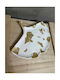 Fan-Shaped Porcelain Plate with Gold Leaves