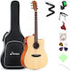 Donner Ec-1018 Semi-Akustik Gitarre Set