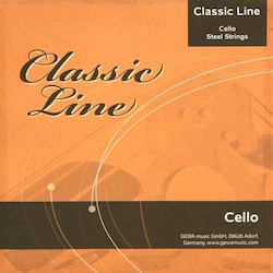 Classic Line Χορδές Τσέλου 4/4 Flat Επινικελωμένο Ατσάλι Επιχρωμιωμένη Μπίλια Σετ 4 Τεμ