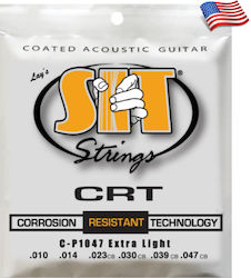 Sit Crt Acoperit Fosfor Bronz Cp1047 Set Șiruri De Caractere Pentru Chitară Acustică Fabricat În SUA