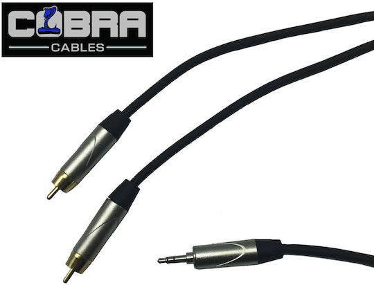 Cobra Hi-fi Proline Pro 2x RCA-Stecker Zu Mini Klinkenkabel 3,5mm Stecker 3m Professionelles Kabel 2x RCA-Arsene Mini Klinkenstecker 3,5mm Arsene 3 Meter Cl145-03