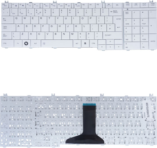 Laptop Keyboard Toshiba Satellite L755 C650 C650d C655 C655d L650 L650d L655 L655d L670 L670d L675 L675d Pro C650 C655 C660 C665 L650 L655 L670 UK White Code 40010ukwhite