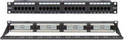Patch Panel Cat6 UTP 24 Anschlüsse 1U