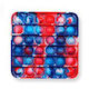 Τετράγωνο Pop It Μπλε Κόκκινο Blue Red Push It Pop It Fidget