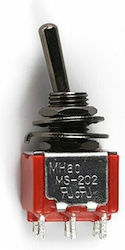 Mini Switch On-on Dpdt Black