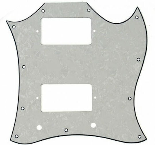 Sg 2 Humbucker Full Face Бял Перлен 3-пластов