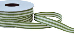 Fabric Striped Double Face Ribbon 10mm 20m Rl6x...