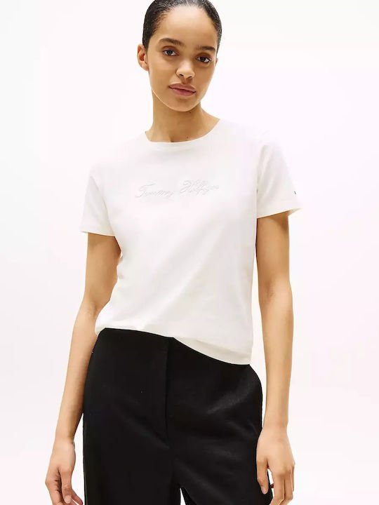Tommy Hilfiger Дамска Тениска Ivory Silk