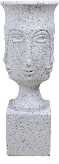 Fylliana Fl1996 Face Ghiveci Metalic Alb 35x35x93εκ.