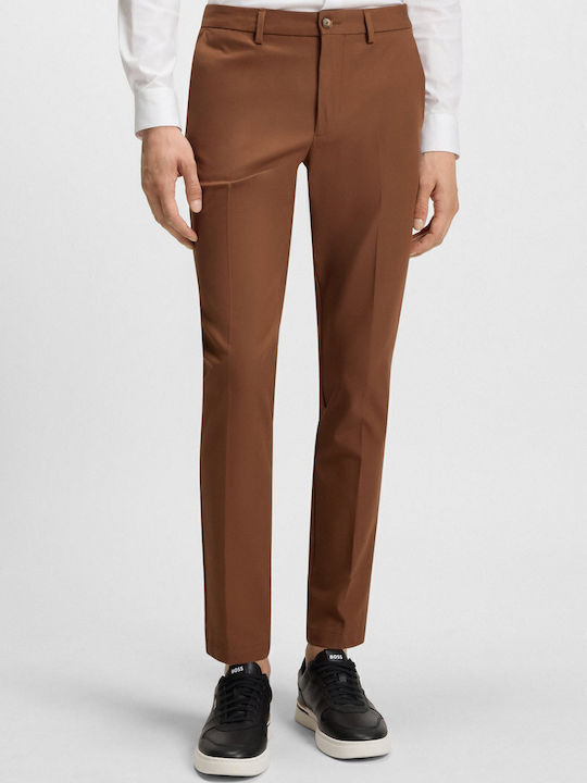 Boss Kaiton Trousers Chino in Slim Fit Cinnamon