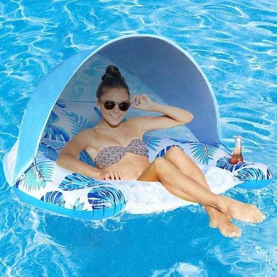 Inflatable Pool Chair Light Blue 118x93cm