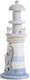 Dekorativer Hölzerner Leuchtturm 22x8,5cm