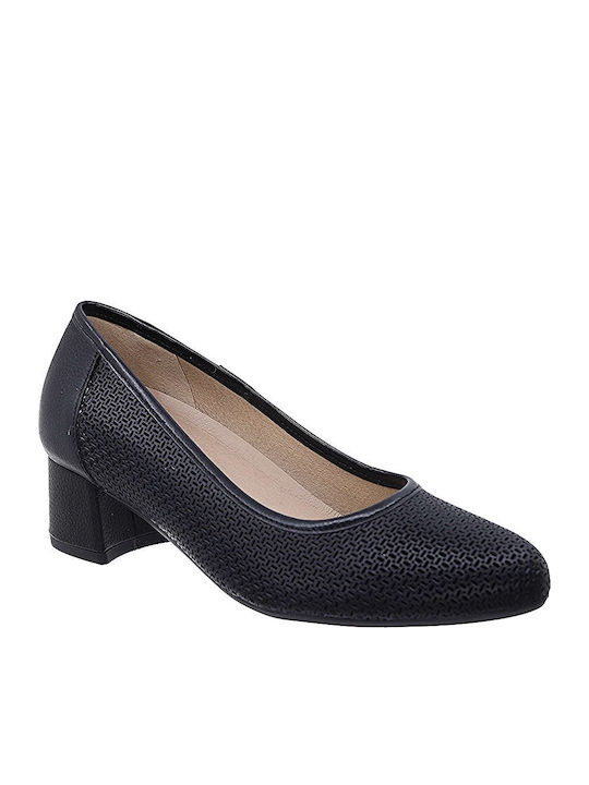 Leder Pumps Schwarz