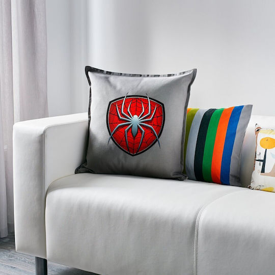 Spider-man Kinder Wurfkissen Grau 100% Baumwolle Enthält Füllung 50x50cm