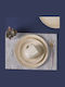 Cryspo Trio White Porcelain Dinnerware Set 20pcs
