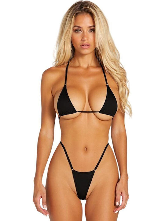 Set Bikini String Μαυρο