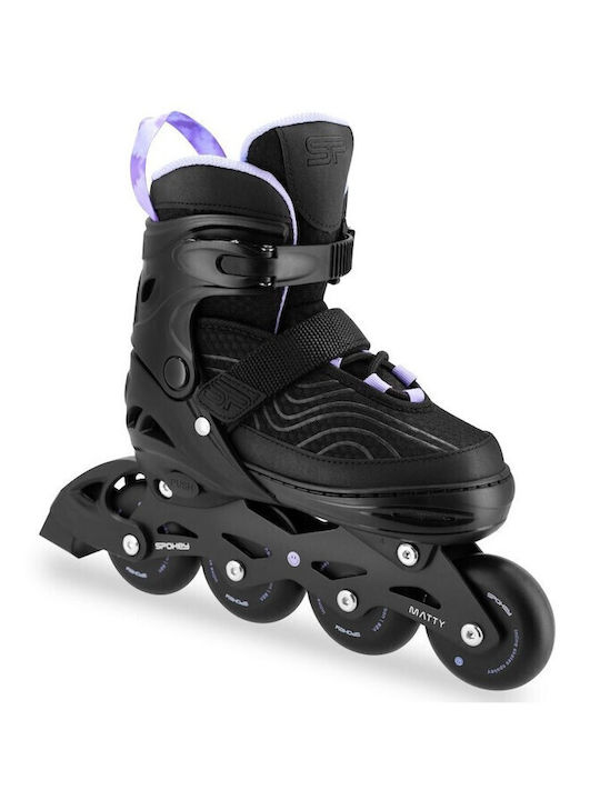 Spokey Skates Inline Αυξομειούμενα Rollers Μαύρα Ενηλίκων