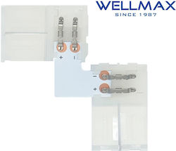 Съединител Ъглов 90° За LED Лента 8mm Wellmax 02.038.0173 5 Броя