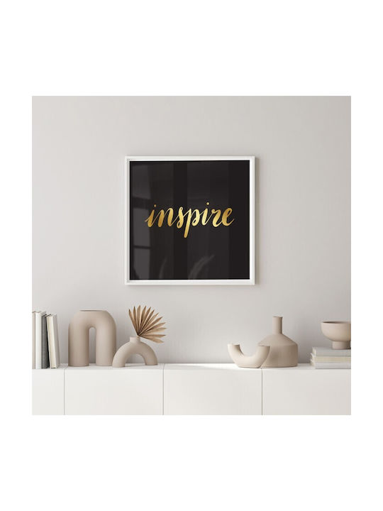 Inspire 2 Poster Poster Natural Wooden Frame Saint 80x80cm
