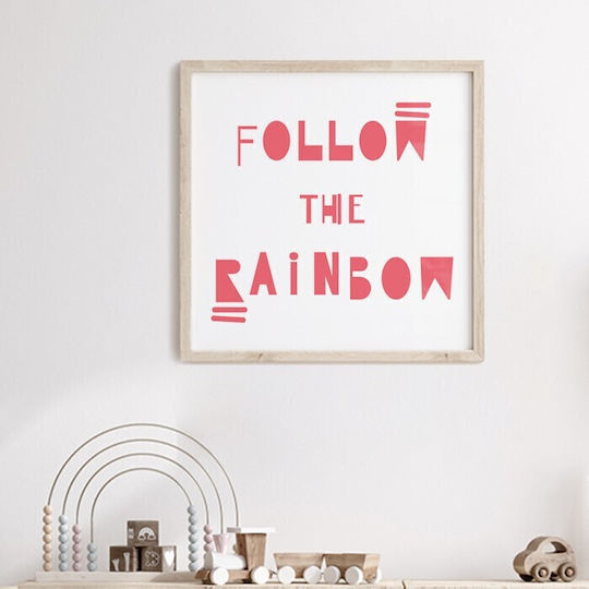 Poster Follow Rainbow Poster Physik Rahmen Aus Holz Heiligen 50x50cm