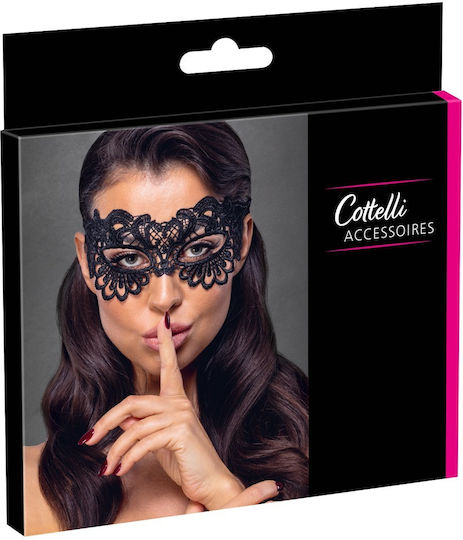 Cottelli Collection Blindfold BDSM Μάσκα σε Μαύρο Χρώμα