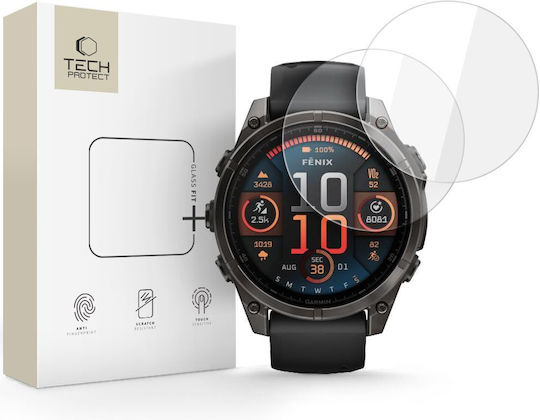 Tech-Protect Glass Fit+ Tempered Glass για το Garmin Fenix 8 / 8 Pro (47 Mm) 2τμχ