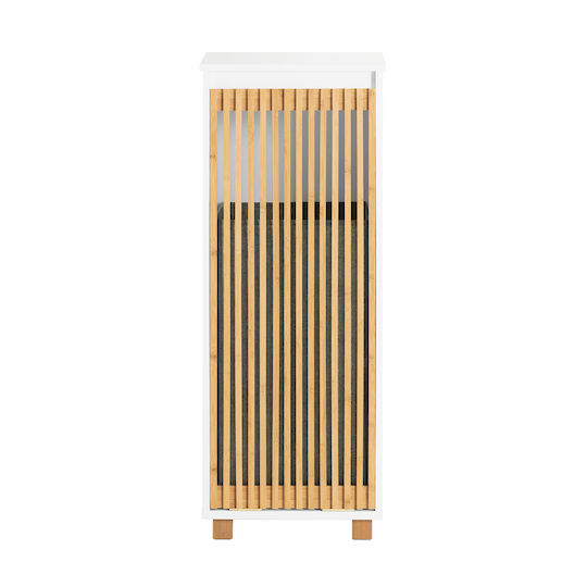 SoBuy Badezimmerschrank Wäscherei B33xT32.5xH85cm Weiß