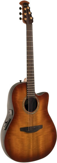 Ovation Ηλεκτροακουστική Κιθάρα Celebrity Standard Plus Mid Cutaway Flamed Myrtle Burst Cs24p-fmyr-g